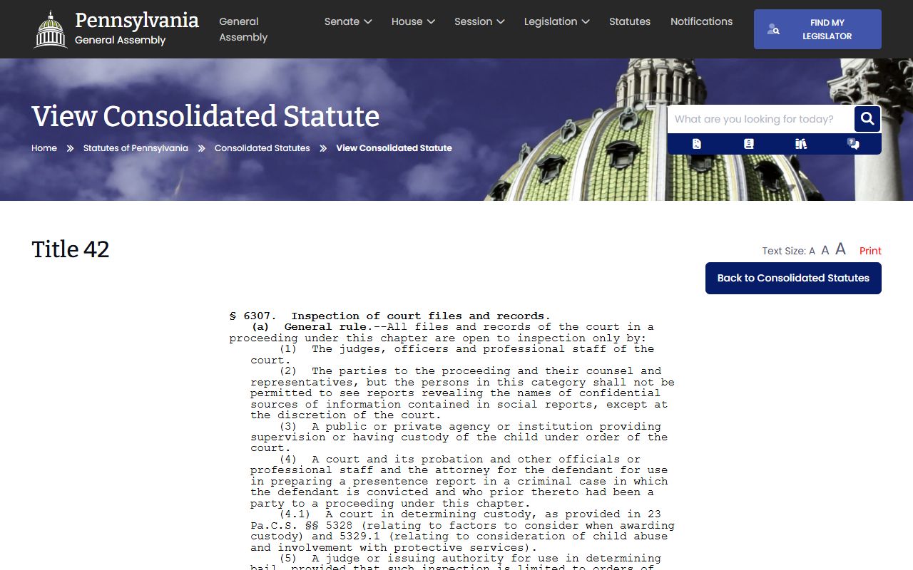 Elk County divorce records Pennsylvania juvenile confidentiality statute